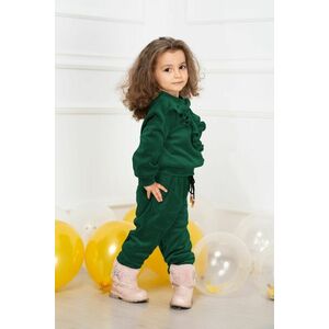 Trening copii Didi din catifea cu volan cret By InPuff verde imagine