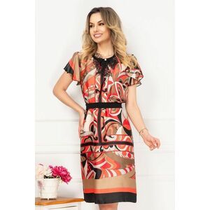 Rochie de vara din vascoza cu imprimeu geometric imagine