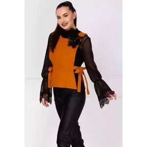 Vesta dama mustar cu floare 3D imagine