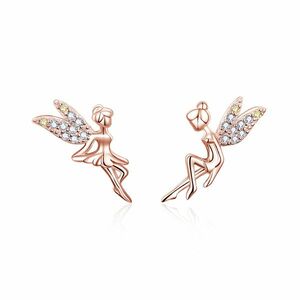 Cercei din argint Rose Glod Sweet Fairies imagine