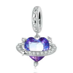Talisman din argint Galaxy Heart imagine