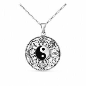 Pandantiv din argint 925 oxidat, model Yin-Yang - 7.2 g imagine