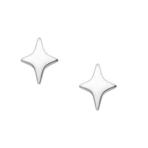 Cercei din argint 925 Sterling, cu inchidere Push-Back, model Silver Star, 0.5g imagine