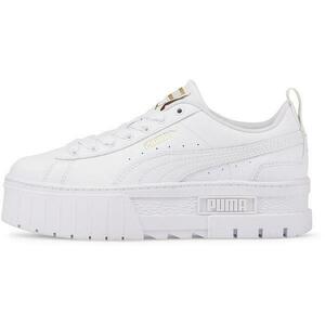 Pantofi sport copii Puma Mayze Lth Jr 38452701, 37.5, Alb imagine