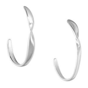 Cercei din argint 925 Sterling, cu inchidere Push-Back, model Silver Twist, 2.3 g imagine