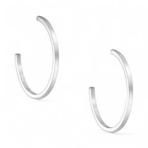 Cercei din argint 925 Sterling, cu inchidere Push-Back, model Silver Glory, 2.2g imagine