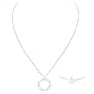 Colier din argint 925 cu dublu lantisor, model Triple Circle, 2 g imagine