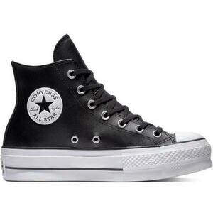 Tenisi cu platforma femei Converse Chuck Taylor All Star Lift Leather High Top 561675C, 39.5, Negru imagine