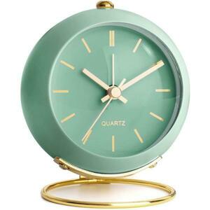 Ceas desteptator analog, Verde/Auriu imagine