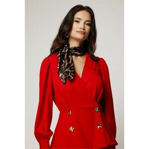 Esarfa maro cu animal print imagine