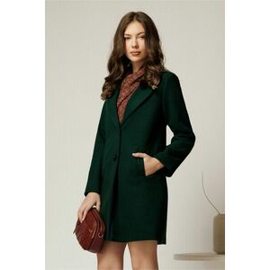 Palton din stofa verde cu buzunare imagine