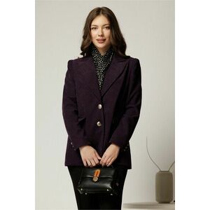 Sacou mov din catifea reiata imagine