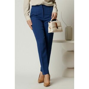 Pantalon DY Fashion albastri conici din stofa imagine