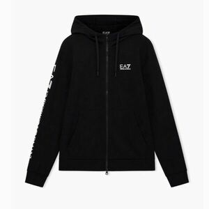 Bluza cu fermoar EA7 TRAIN LOGO SERIES M HOODIE FZ EXTENDED LOGO COFT CC imagine