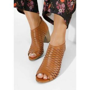 Sandale piele naturala Zarata camel imagine