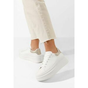 Sneakers cu platformă Veliena V6 albi imagine