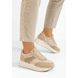 Sneakers cu platformă Marlia kaki imagine