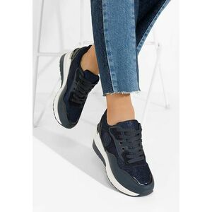 Sneakers cu platforma Virona navy imagine