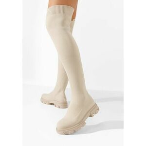 Cizme lungi dama Zevra bej imagine