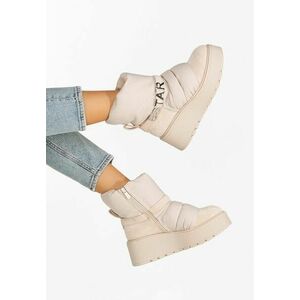 Ghete cu platformă Selisa bej imagine