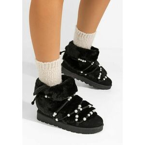 Cizme tip ugg Belvia negre imagine