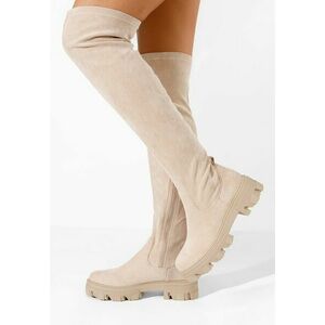 Cizme lungi damă Cella bej imagine