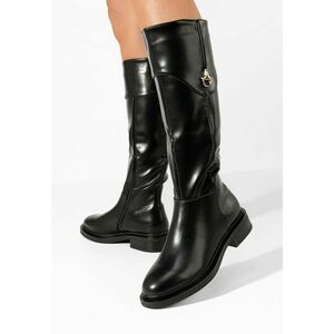 Cizme dama fara toc Ameila negre imagine