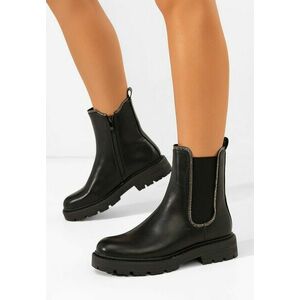 Ghete chelsea dama Brisaya negre imagine