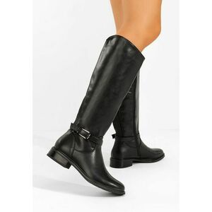 Cizme dama fara toc Lisandria negre imagine