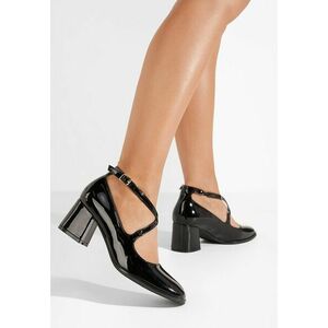 Pantofi cu toc gros Enoida negri imagine