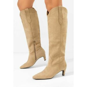 Cizme cu toc mic Nivola kaki imagine