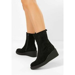 Botine cu platforma Lysara negre imagine