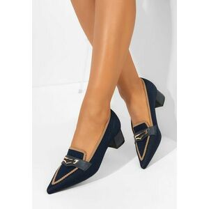 Pantofi cu toc mic Dianey navy imagine