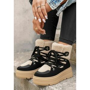 Ghete cu platformă Norelia negre imagine