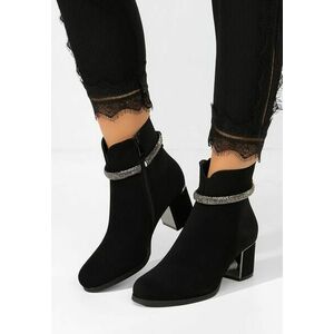 Botine elegante Aliena negre imagine