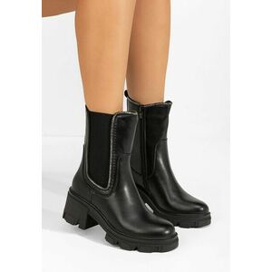 Ghete cu toc Justine negre imagine