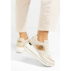 Sneakers cu platforma Paulette bej imagine
