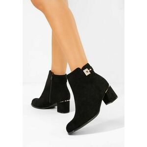 Botine cu toc gros Noralia negre imagine