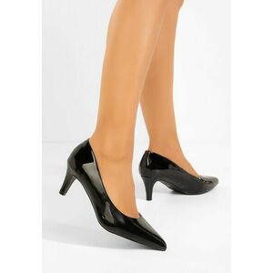 Pantofi cu toc mediu Corvina V3 negri imagine