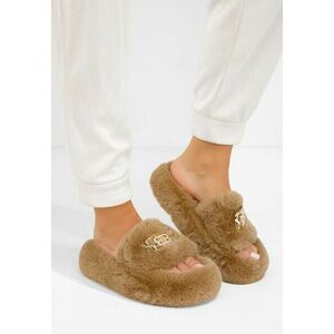 Papuci cu platformă Barea camel imagine