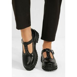 Pantofi casual damă Pietrina negri imagine