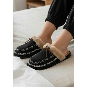 Papuci de casa dama Zeriva negri imagine