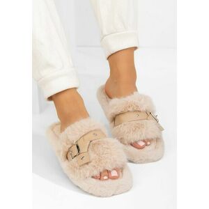 Papuci cu blanita Arlete bej imagine