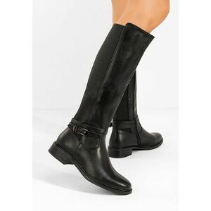 Cizme cu toc mic Raquell negre imagine