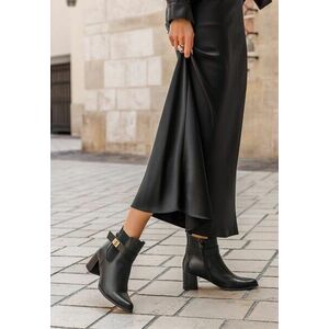 Botine cu toc gros Nedaria negre imagine
