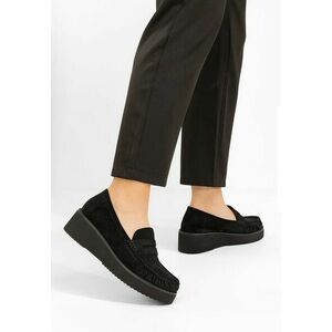 Mocasini cu platforma Snuvia negri imagine