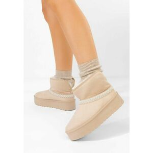 Cizme tip ugg cu platformă Orelis bej imagine