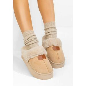 Papuci cu blanita Flufina bej imagine