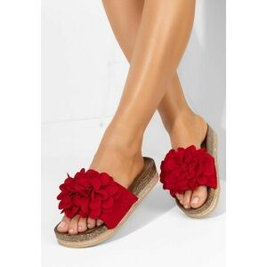 Papuci cu talpa groasa Shanita rosii imagine