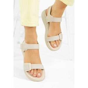 Sandale cu talpa ortopedica Adavana bej imagine